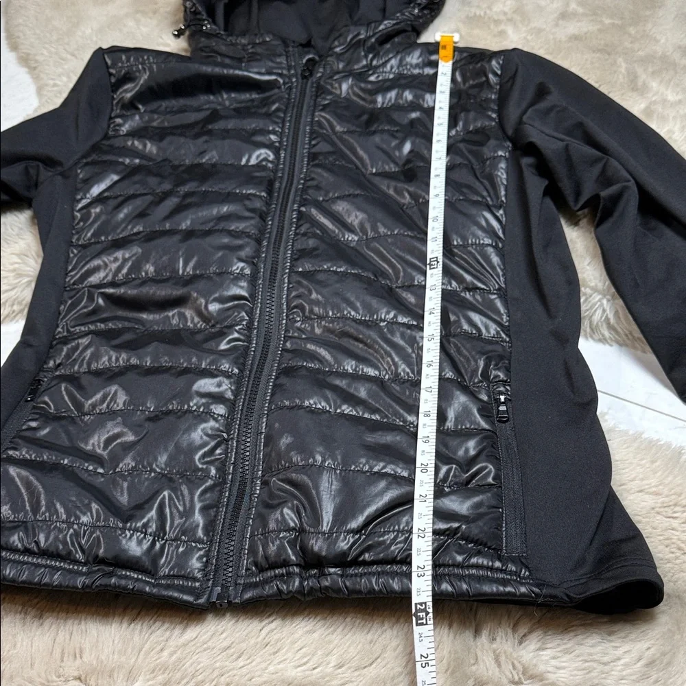 Camp David Fleece Puffer Jacket Black Women's Small Classic Timeless - Picture 7 of 7